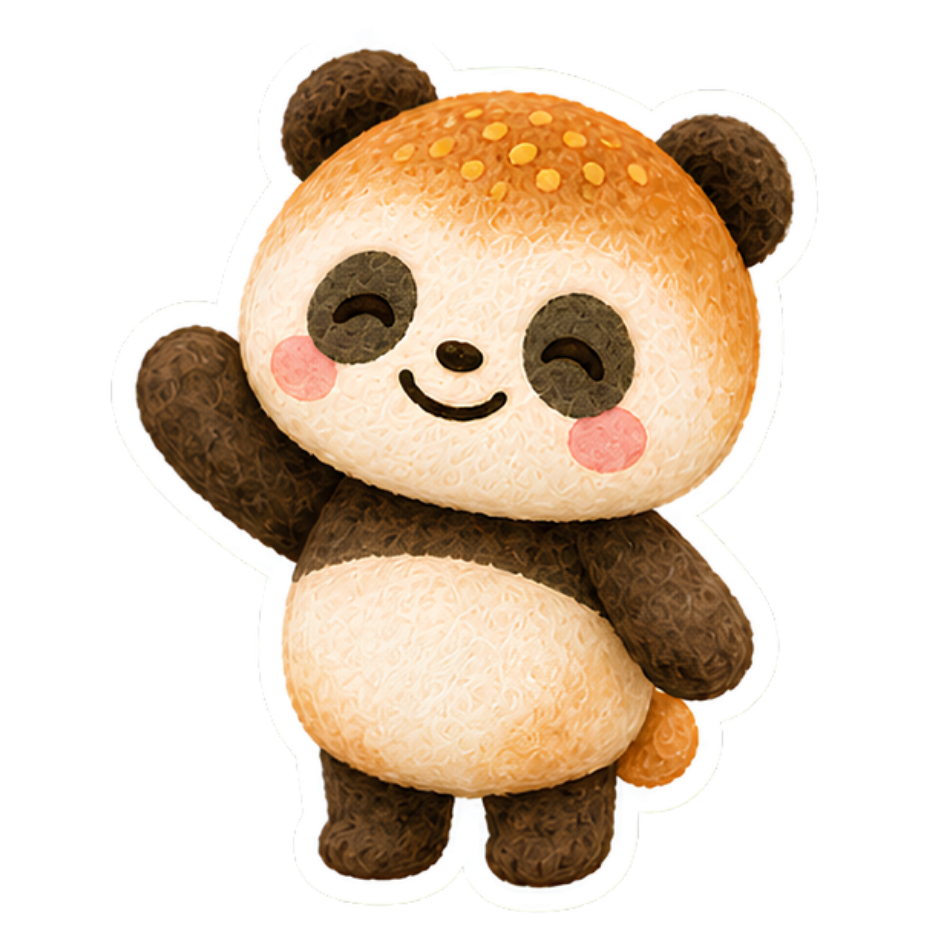 手をふるカレーパンダ